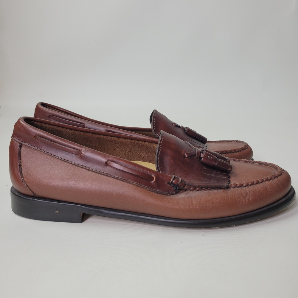 GH Bass Weejuns Jaclyn Brown Leather Kiltie Tassel Loafers 3046 Womens 9 M